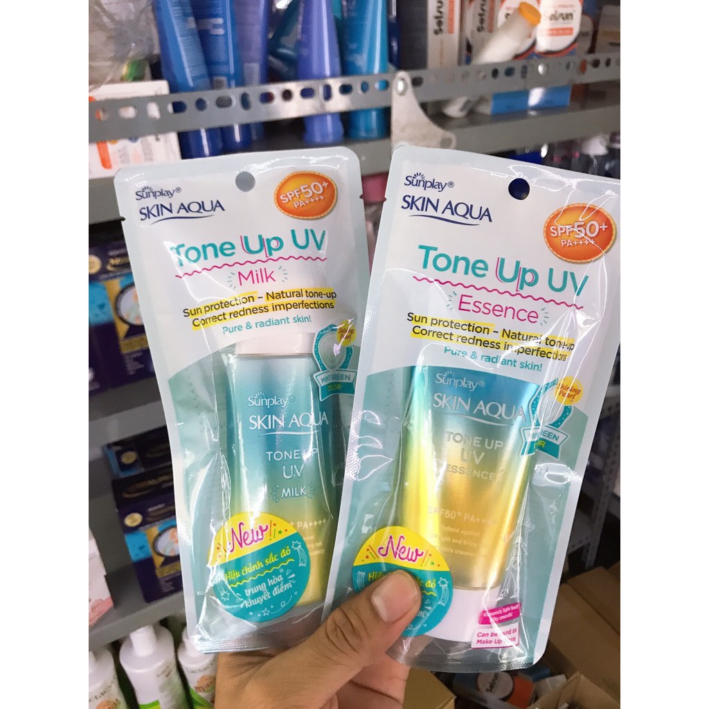 Chống nắng nâng tone sữa chống nắng tone up uv essence /milk MINT GREEN