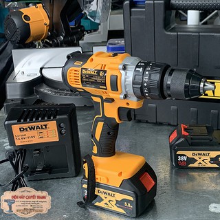 Máy Khoan Pin DEWALT 38V [ FULL BOX + BH 6 Tháng ] - 2 PIN và 1 SẠC - Đầu 13 li + Pin 10 cell - 3 Chế Độ Có Búa