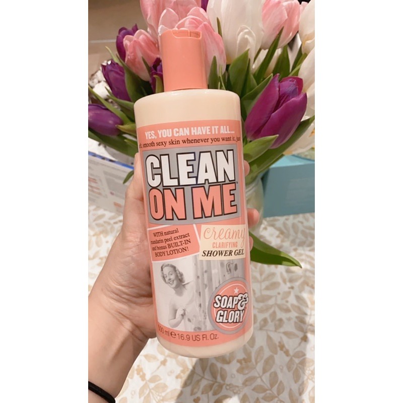 Sữa tắm Soap and Glory Clean on me 500ml (Sản xuất tại Anh) | BigBuy360 - bigbuy360.vn