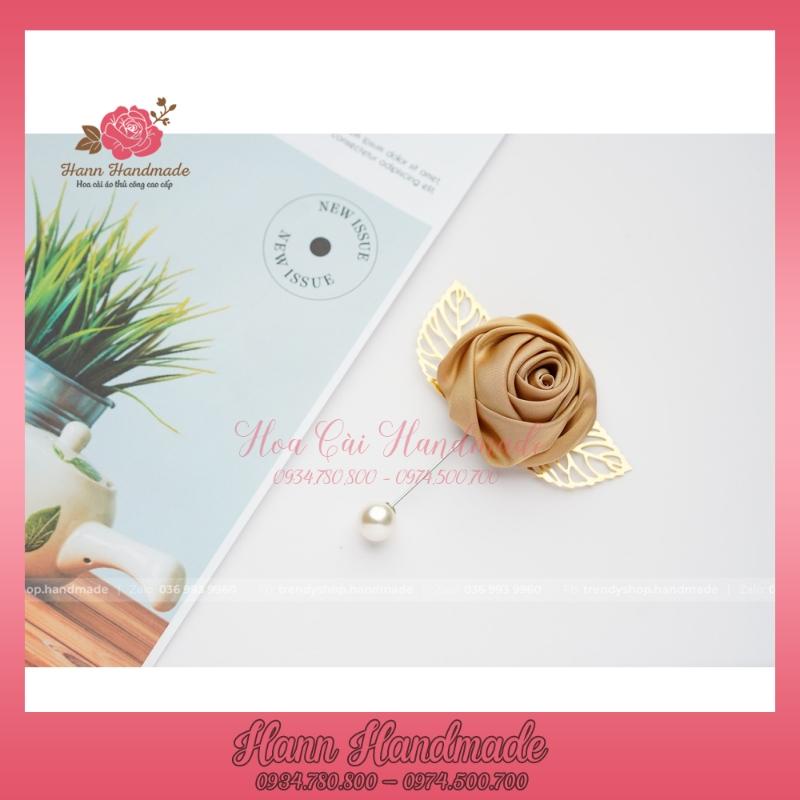 Hoa cài áo, trâm ghim cài váy nữ handmade phối phụ kiện cao cấp sang trọng [HANN- Hoa cài áo, pk thời trang]