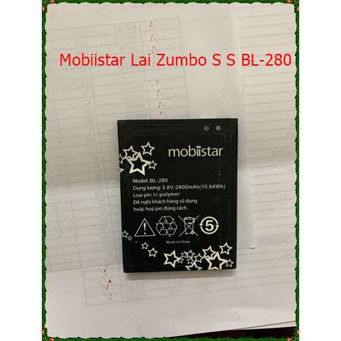 Pin Mobiistar Lai Zum S BL-280(Zin tháo máy)