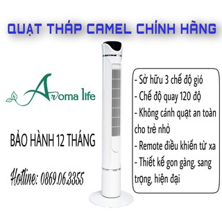 Quạt Tháp 🍀freeship🍀 Quạt Tháp Camel_ Chính Hãng Không Cánh, An Toàn Trẻ Nhỏ - Bảo Hành 12 Tháng