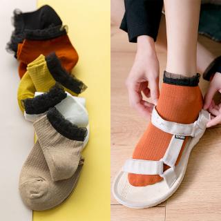 Lace Women Ankle Socks Spring Hot Sale Mesh Breathable Cotton Ladies Low Cut Socks Summer Solid Color Women Socks 1 Pair