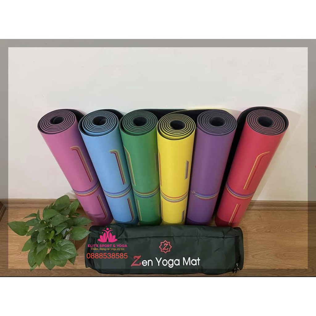 Thảm tập yoga định tuyến PU Zen Yoga Mat cao cấp tặng túi xách