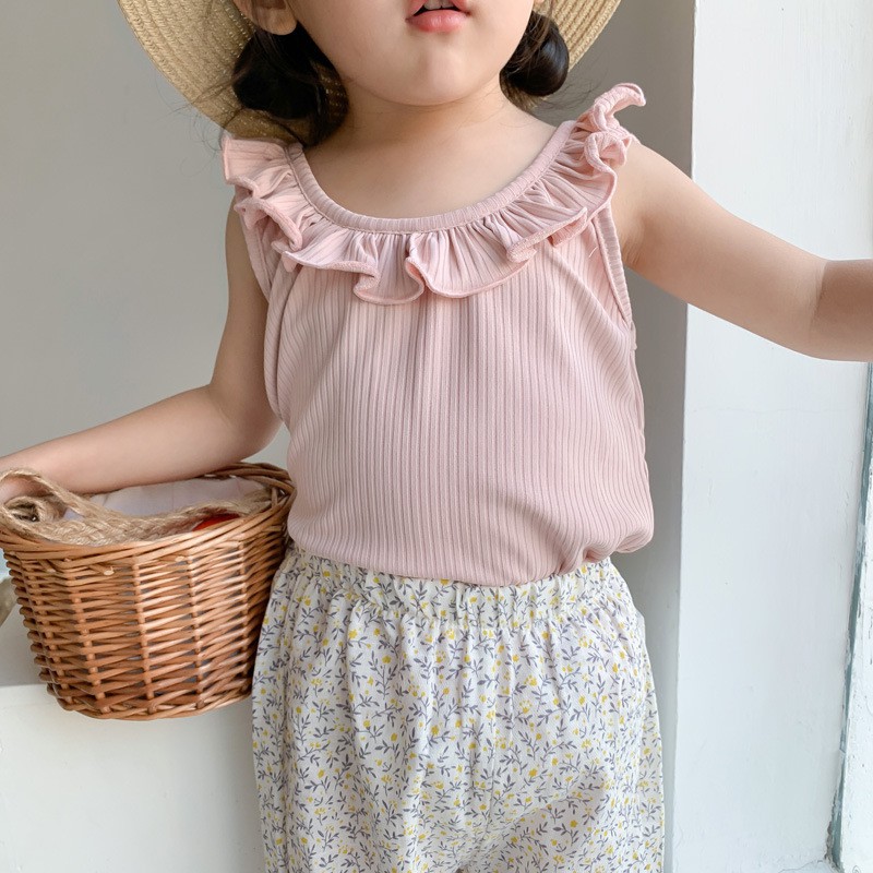 Áo ba lỗ trẻ em - Áo thun co dãn cho bé gái Từ 7kg đến 28kg THAOBE KIDS