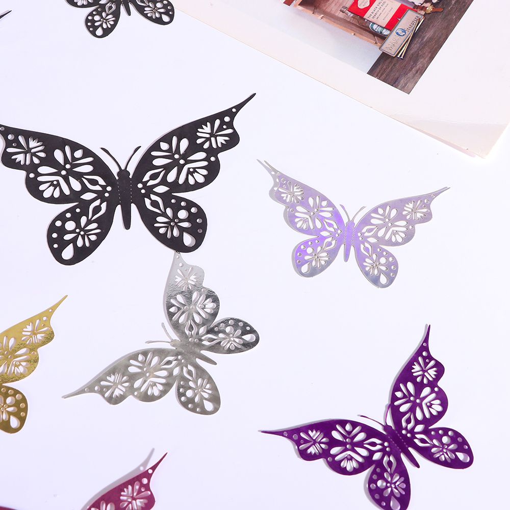 Set 12 bươm bướm 3D dùng trang trí DIY