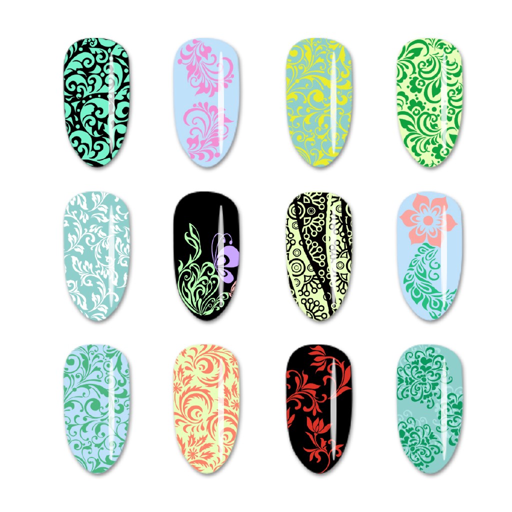 Khuôn in trang trí móng tay nghệ thuật họa tiết bắt mắt xinh xắn Beautybigbang