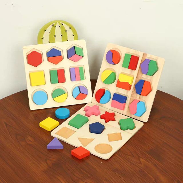 Bảng tập Chia Phân Số = Bảng Chia Phân Số Montessori Vivitoys Bằng Gỗ