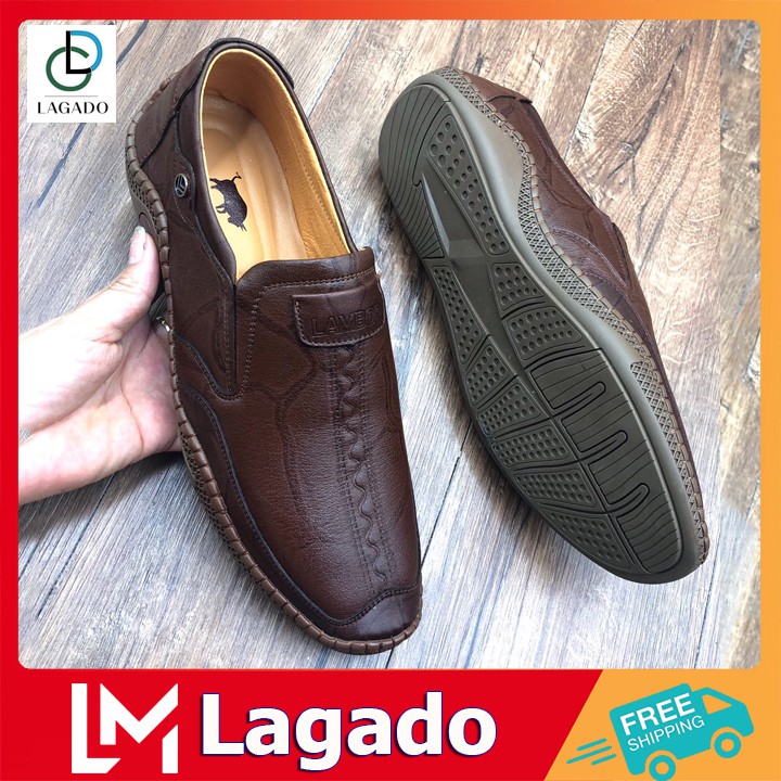 [Mã BMBAU50 giảm 7% đơn 99K] Giày Da Nam Cao Cấp LAGADO Chất Liệu Da Bò Thật Nguyên Tấm Thiết Kế Trẻ Trung Sang Trọng