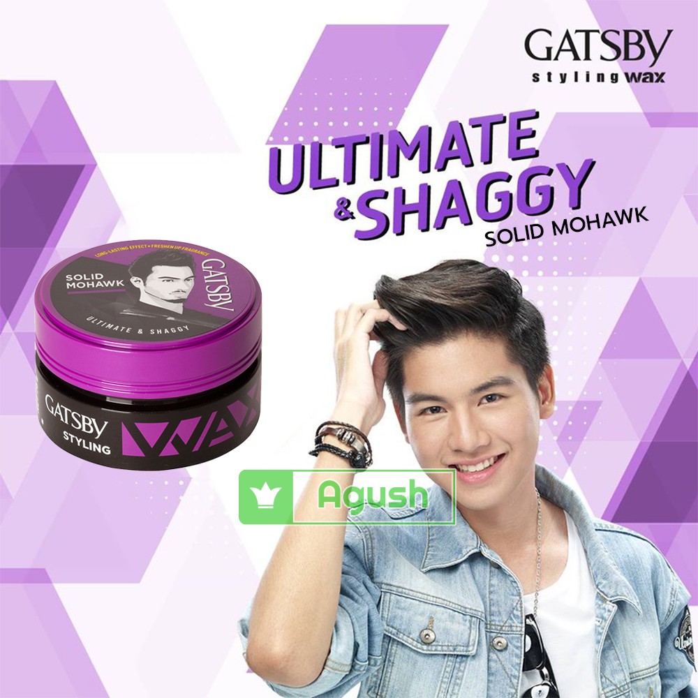 Sáp vuốt tóc nam tạo kiểu giữ nếp tóc siêu cứng Gatsby Styling Wax Ultimate Shaggy lọ 25g, 75g chính hãng thơm bóng mượt