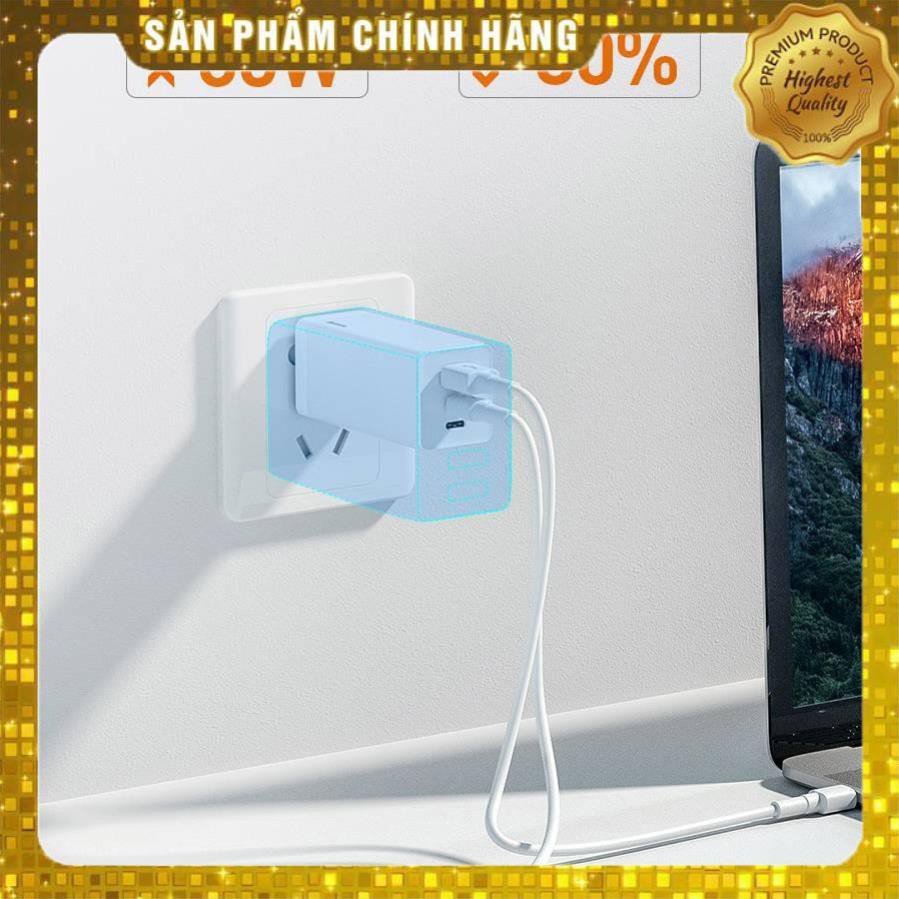 Adapter củ cóc sạc nhanh 65W đa năng 1 cổng sạc USB và 2 PD Type-C hiệu Baseus Mini GaN Travel - Hàng chính hãng
