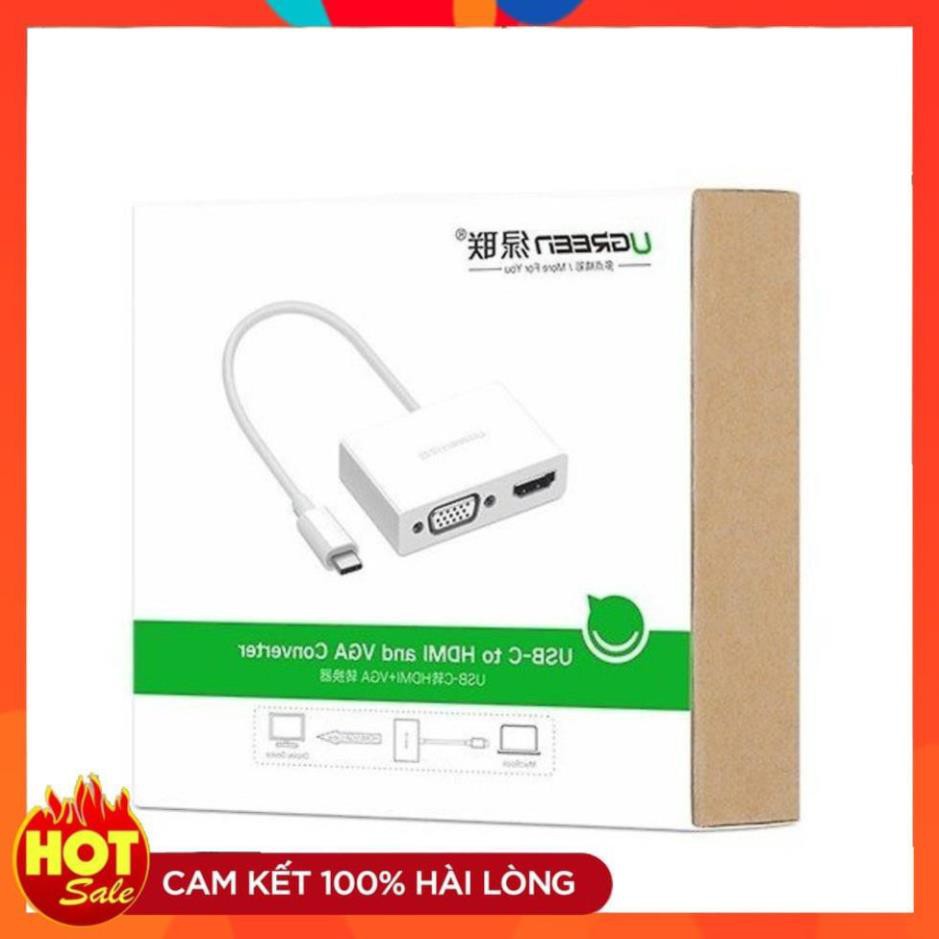 [Chính Hãng] Cáp chuyển đổi USB Type C sang HDMI và VGA Ugreen 30843