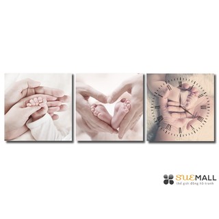 Tranh đồng hồ Suemall gia đình nhỏ BB150501