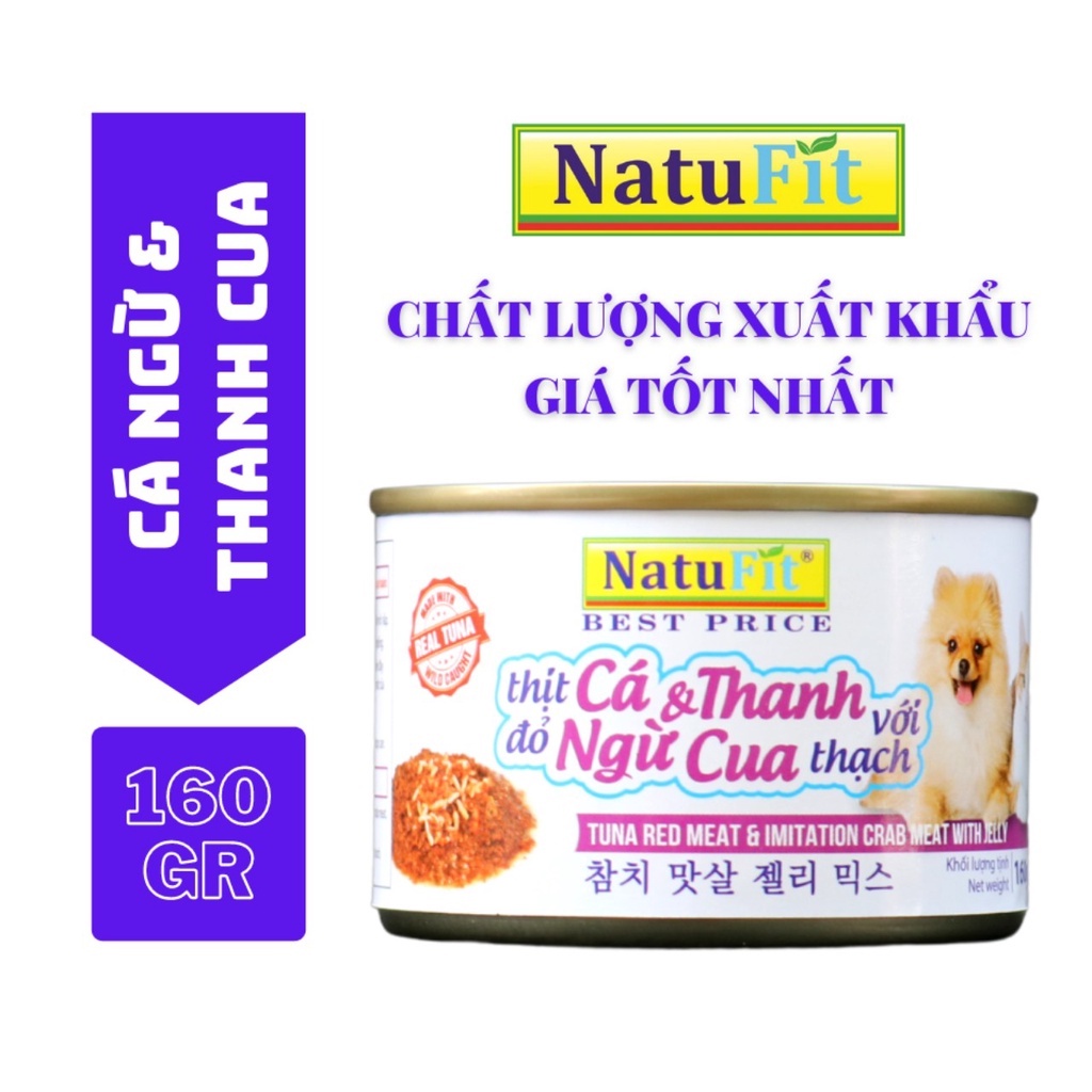 Pate chó mèo Natufit 160g