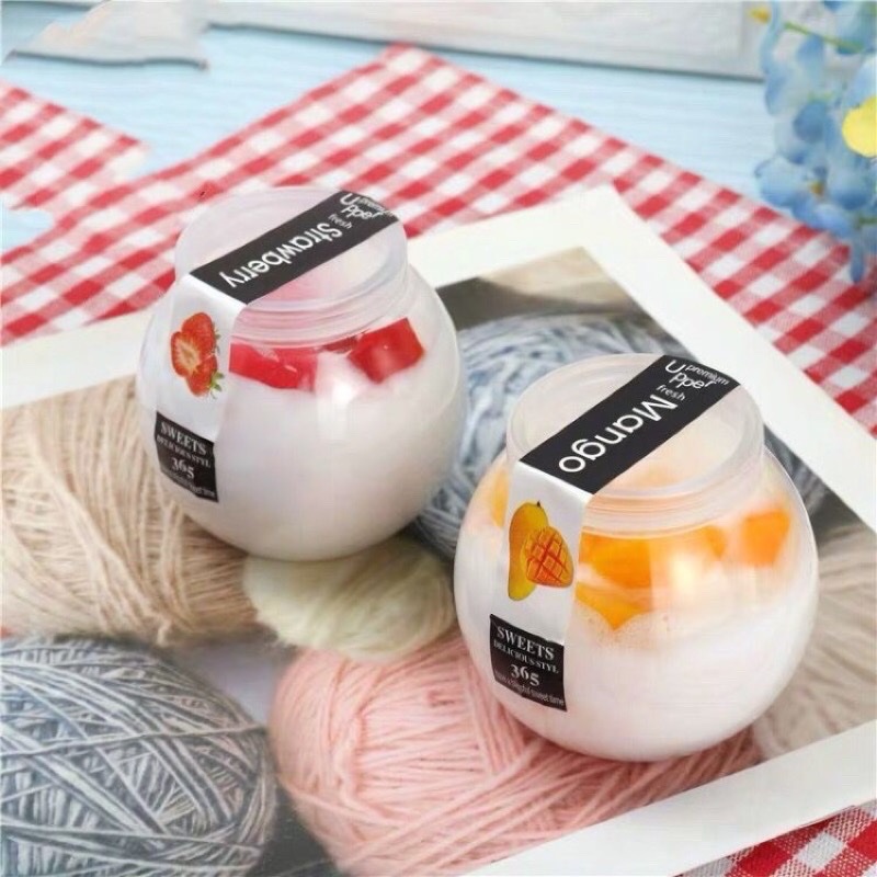 Hũ sữa chua tròn xoe nắp nhựa 100ml/ 200ml