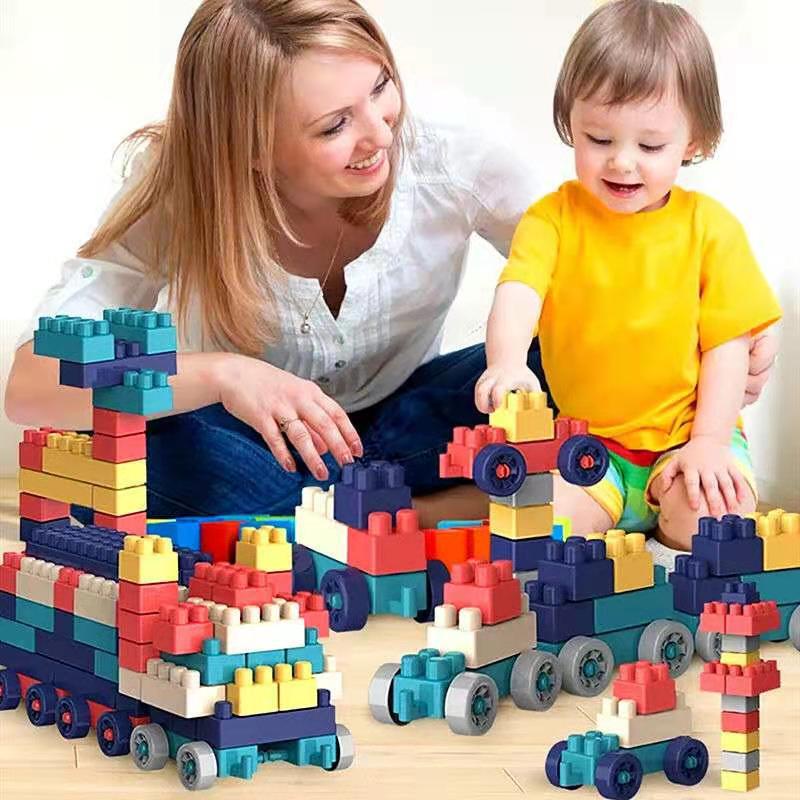 Bộ đồ chơi lego xếp hình Duplo 240 chi tiết mẫu hộp quà lắp ráp phát triển tư duy trí tuệ cho bé