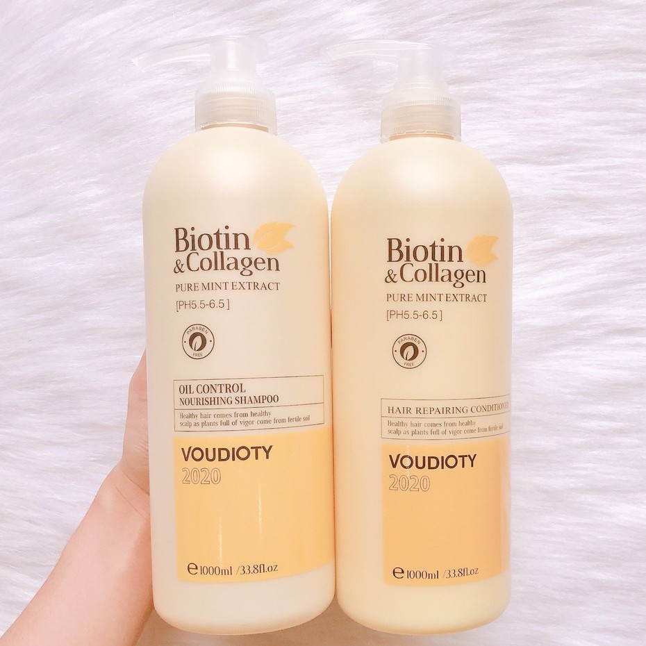 Combo Dầu Gội Xả Biotin Collagen Giúp Phục Hồi Ngừa Rụng Tóc Đủ 4 Màu 1000ml