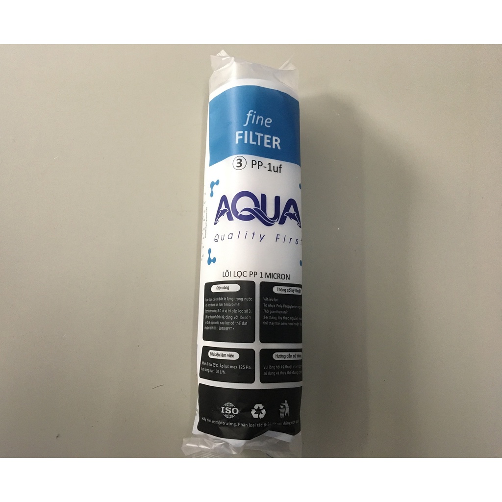 Bộ 3 lõi lọc nước 1,2,3 Aqua chính hãng