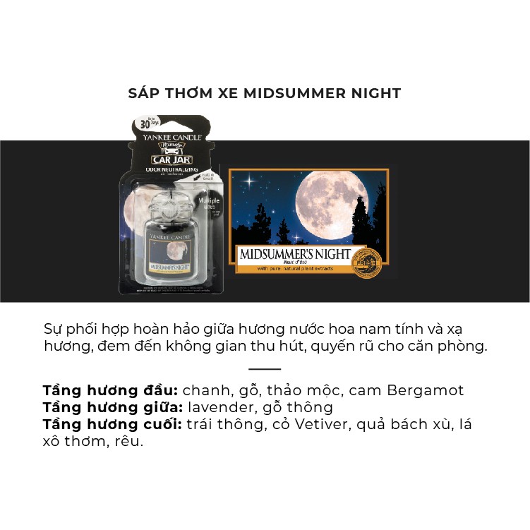 Sáp thơm xe Yankee Candle - Midsummer's Night