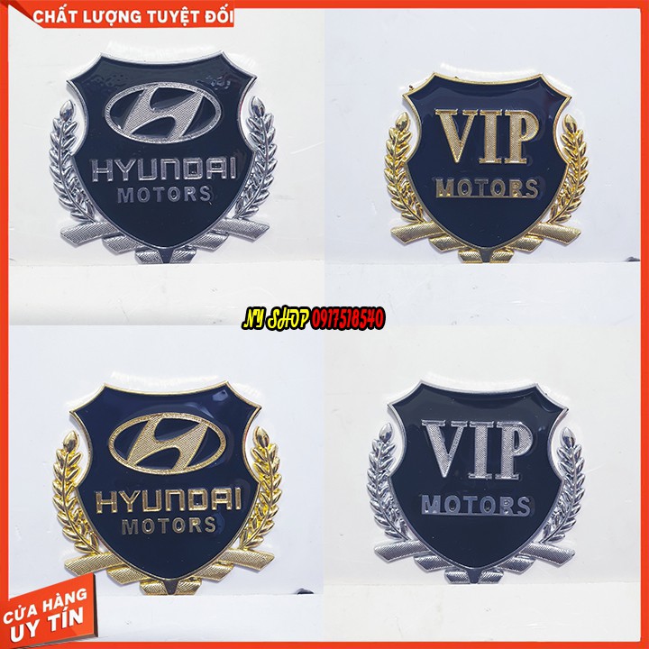 Logo HONDA / VIP Motors Kim Loại Dán Ô Tô, Xe Máy (GIÁ 1 CHIẾC)