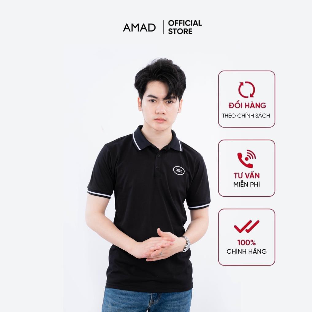 Áo polo nam vải cá sấu cotton thoáng mát cao cấp, áo phông nam cổ bẻ tay ngắn mặc đi làm đi chơi Amad | BigBuy360 - bigbuy360.vn