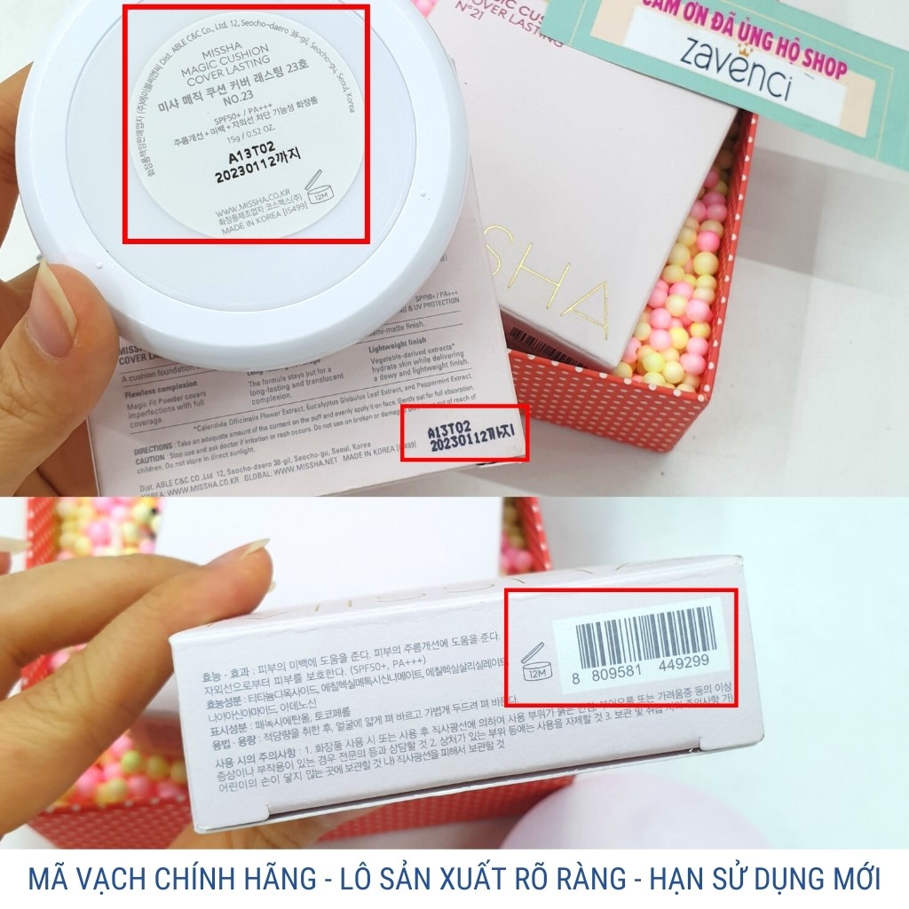 Phấn Nước MISSHA Che Phủ Tốt Lâu Trôi Magic Cushion Cover Lasting SPF50+/PA+++ (15g) | BigBuy360 - bigbuy360.vn