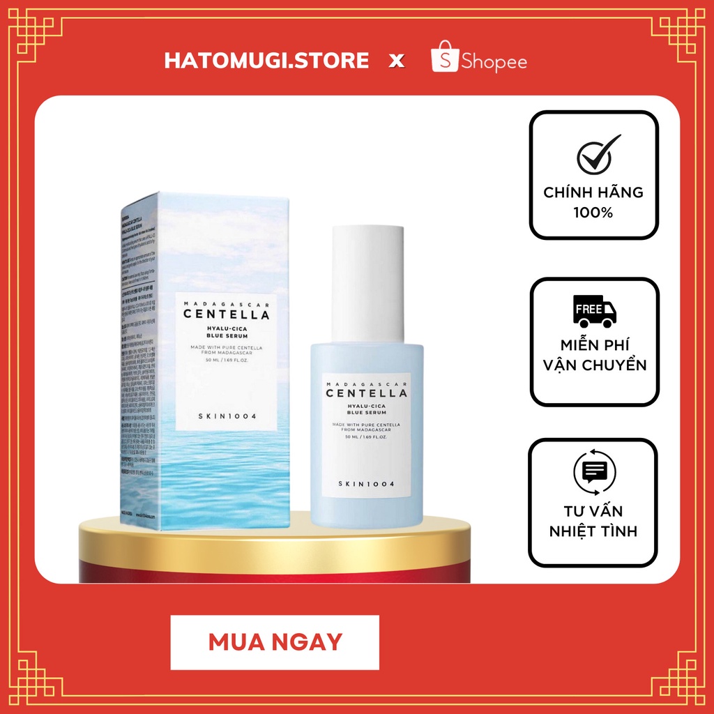 Serum Centella / Tinh chất cấp ẩm, giảm mụn, dưỡng trắng da Skin1004 Madagascar Centella Hyalu-cica Blue Serum 50ml