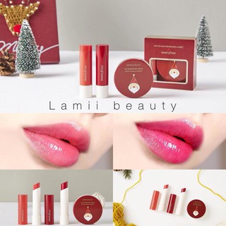 Set son dưỡng và mặt nạ ngủ môi INNISFREE CHRISTMAS KISS LIP SET