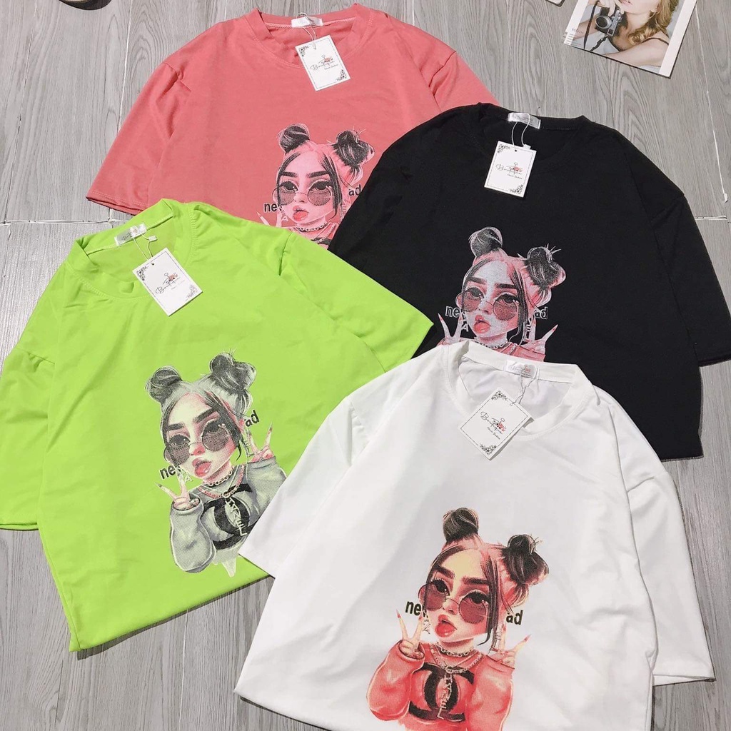 Áo phông nữ form rộng , thun nữ form rộng xuất xịn polo Hàn Quốc free size A2 | BigBuy360 - bigbuy360.vn