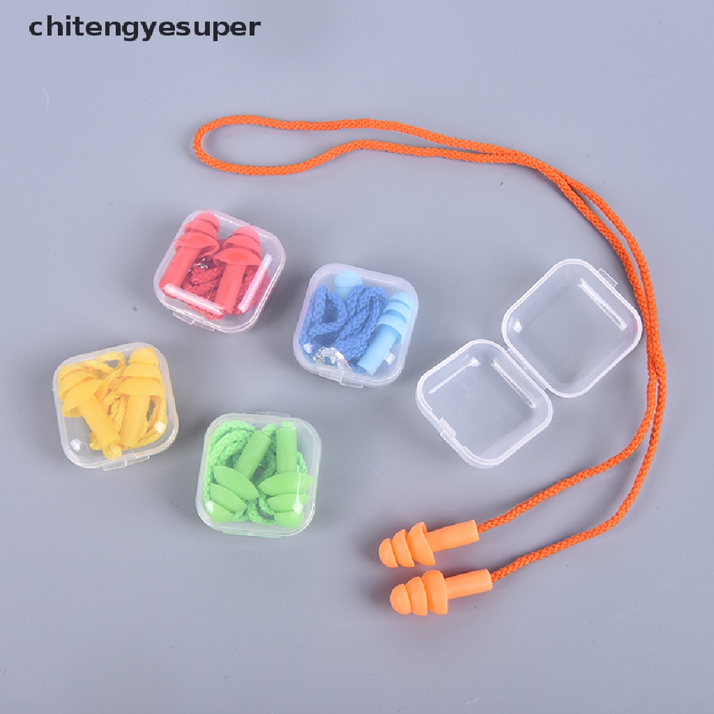 Chitengyesuper Silicone Ear Plugs Sleep Earplugs Noise Reduction Swimm