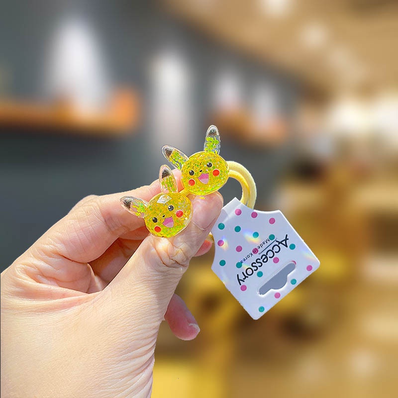 DISNEY Set 2 Dây Cột Tóc Đính Sequin Hình Chuột Mickey Dễ Thương Cho Bé Gái