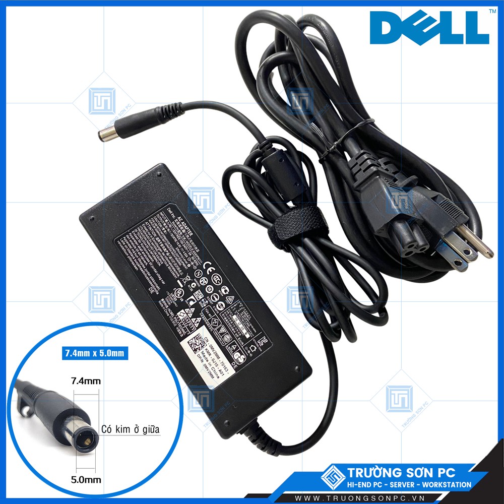 Sạc LAPTOP DELL Chân Kim To 90w 19.5V 4.62A Sạc Zin Cao Cấp | Tặng Kèm Dây Nguồn