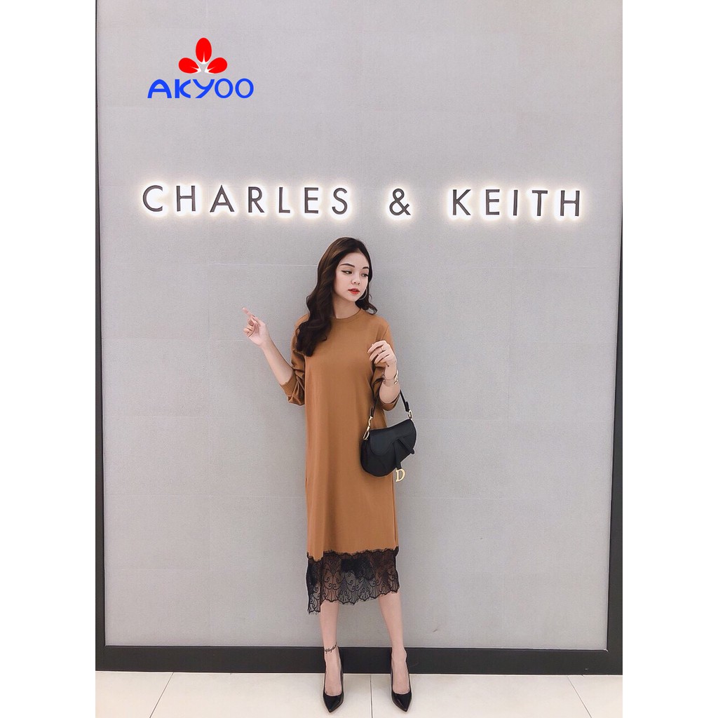 [ Free Ship] Váy phối chân ren bigsize  3 màu (đen ,đỏ nâu) | BigBuy360 - bigbuy360.vn