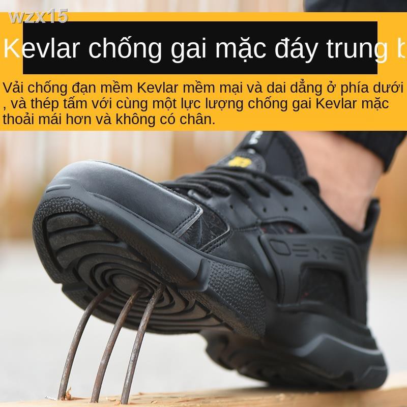 Giày công sở siêu nhẹ nam chống va đập, mùi hôi, mũi bằng thép thoáng khí , an toàn mài mòn