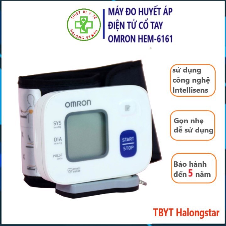 Máy đo huyết áp điện tử cổ tay Nhật Bản Omron HEM-6161 - Thiết bị đo huyết áp, nhịp tim nhanh chóng chính xác