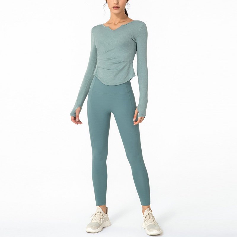 Lululemon  Áo Thun Thể Thao Nữ Dài Tay Cổ Chữ V ds167v