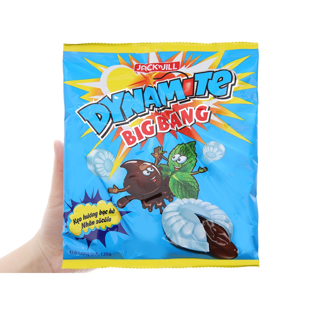 Kẹo Dynamite Hương Bạc Hà Nhân Socola Gói 120g