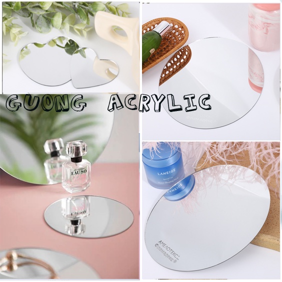 Tấm gương acrylic phản chiếu chụp mỹ phẩm, trang sức sáng tạo nghệ thuật