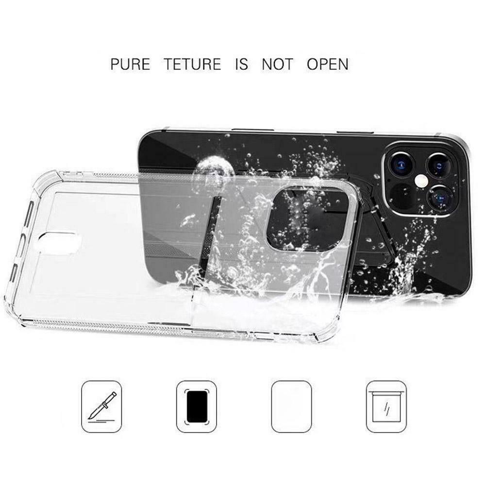 Ốp Lưng Silicon Trong Suốt Có Khe Đựng Thẻ Thời Trang Cho Iphone 11 / 12 Pro Max J2H6