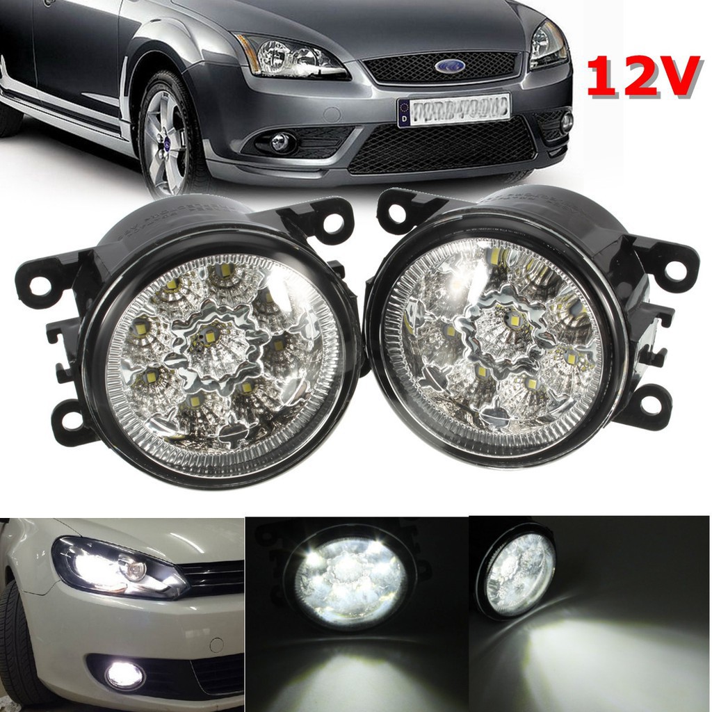 Set 2 đèn led 9 bóng phá sương mù chạy ban ngày cho xe ô tô Honda Ford Focus Su Tiện Dụng