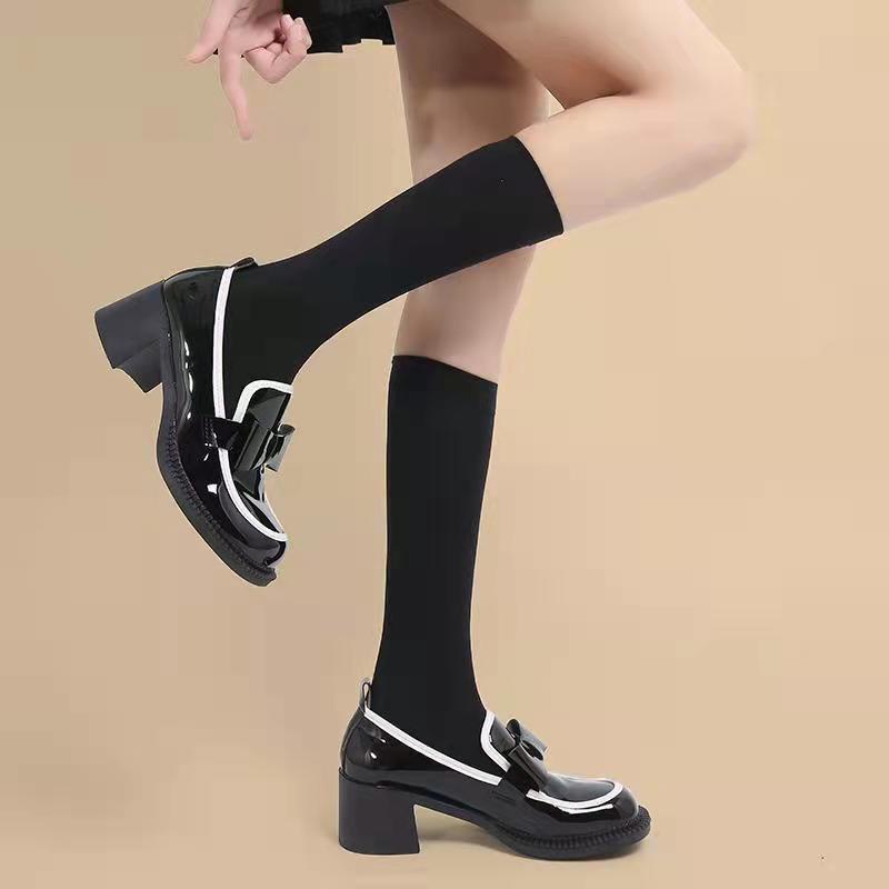 Giày Da Cao Gót Bít Mũi Phong Cách Châu Âu Thời Trang Cho Nữ 2022