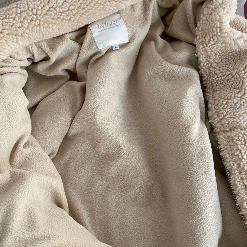 Fashion MLB NY Letters Embroidery Lambswool Coat Casual Couple Jacket | BigBuy360 - bigbuy360.vn