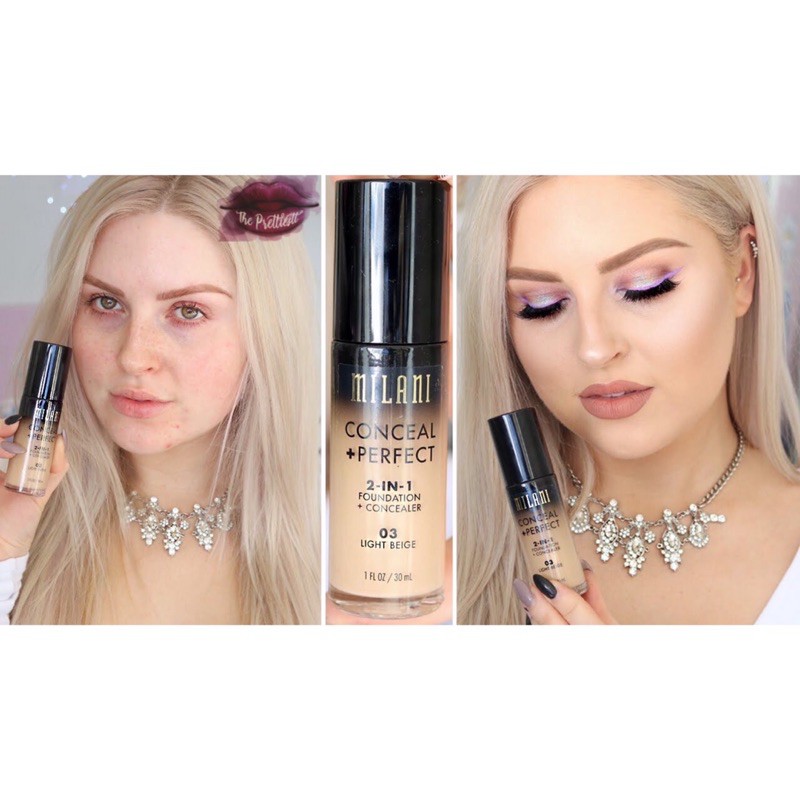 Kem nền Milani Concealer + Perfect 2 in 1 Foundation Concealer +2% phí bán hàng | BigBuy360 - bigbuy360.vn