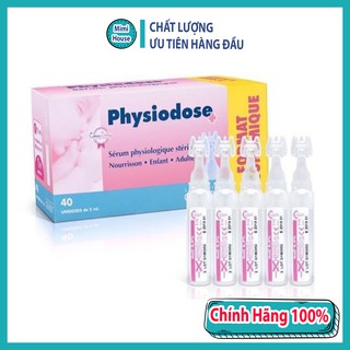 Nước Muối Sinh Lí Tép Hồng Physiodose Nội Địa Pháp 40 Tép Dùng Vệ Sinh Hàng Ngày