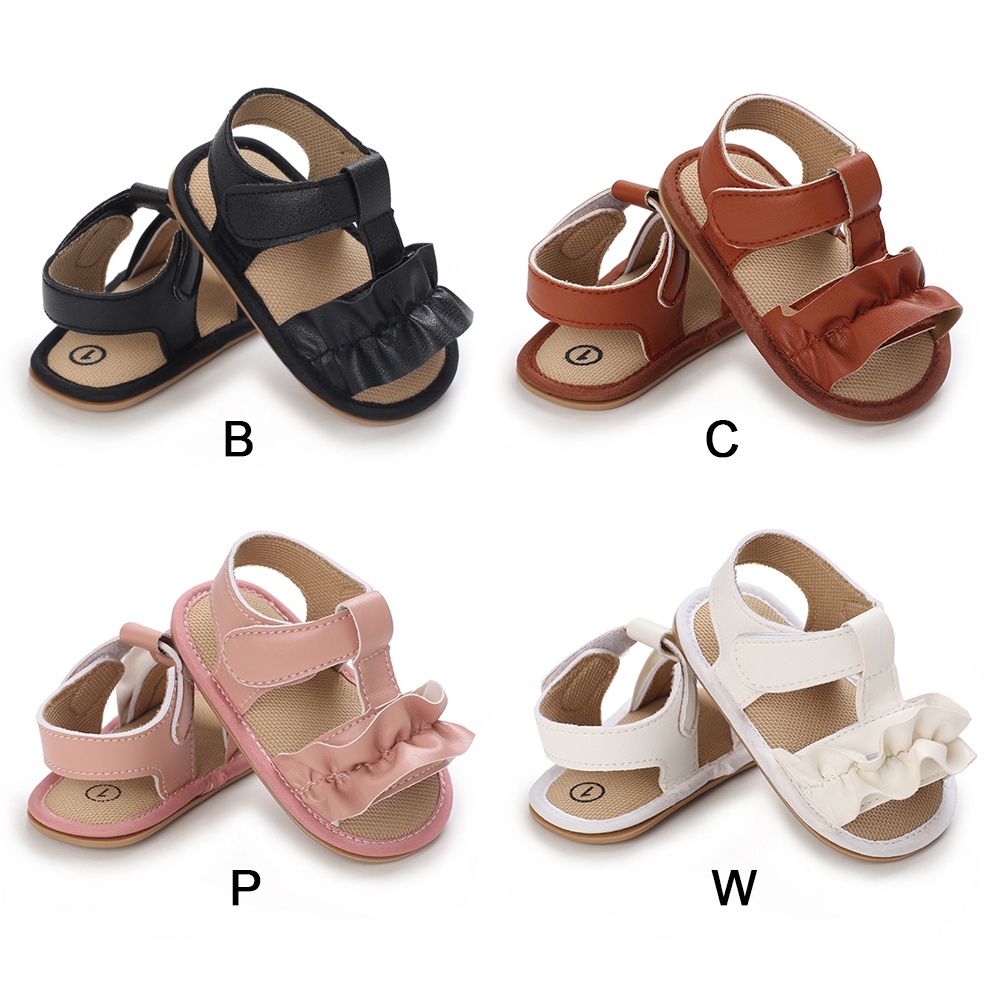 Xăng đan Da PU Đế Mềm Chống Trượt Cho Bé 0-18 Tháng Tuổi