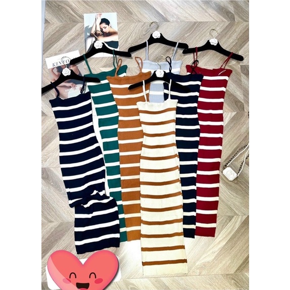 VÁY 2 DÂY LEN TĂM KẺ ĐỦ MÀU
