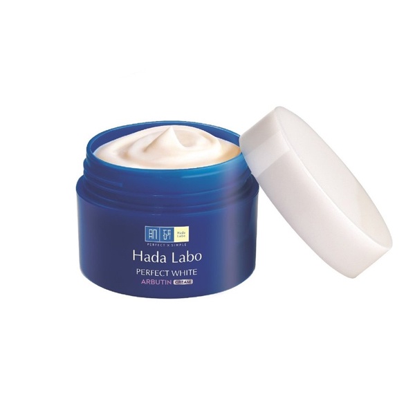 Kem dưỡng trắng mượt vượt trội Hada Labo Perfect White Arbutin Cream 50g