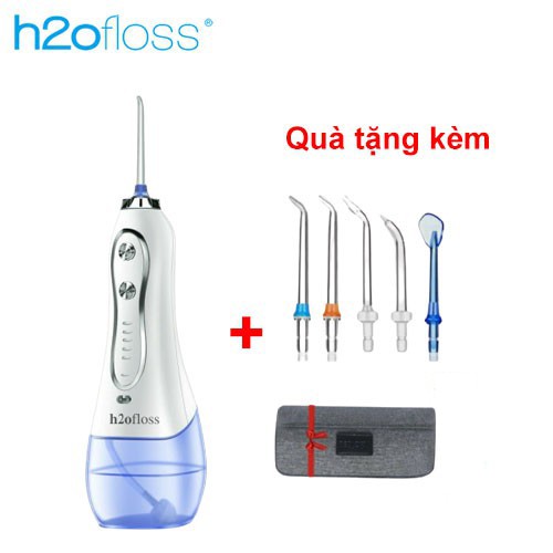 Máy Tăm Nước H2OFLOSS HF-6 New ( 5 chế độ) - Tặng kèm túi và ống xịt tiêu chẩn - Bảo hành 12 Tháng