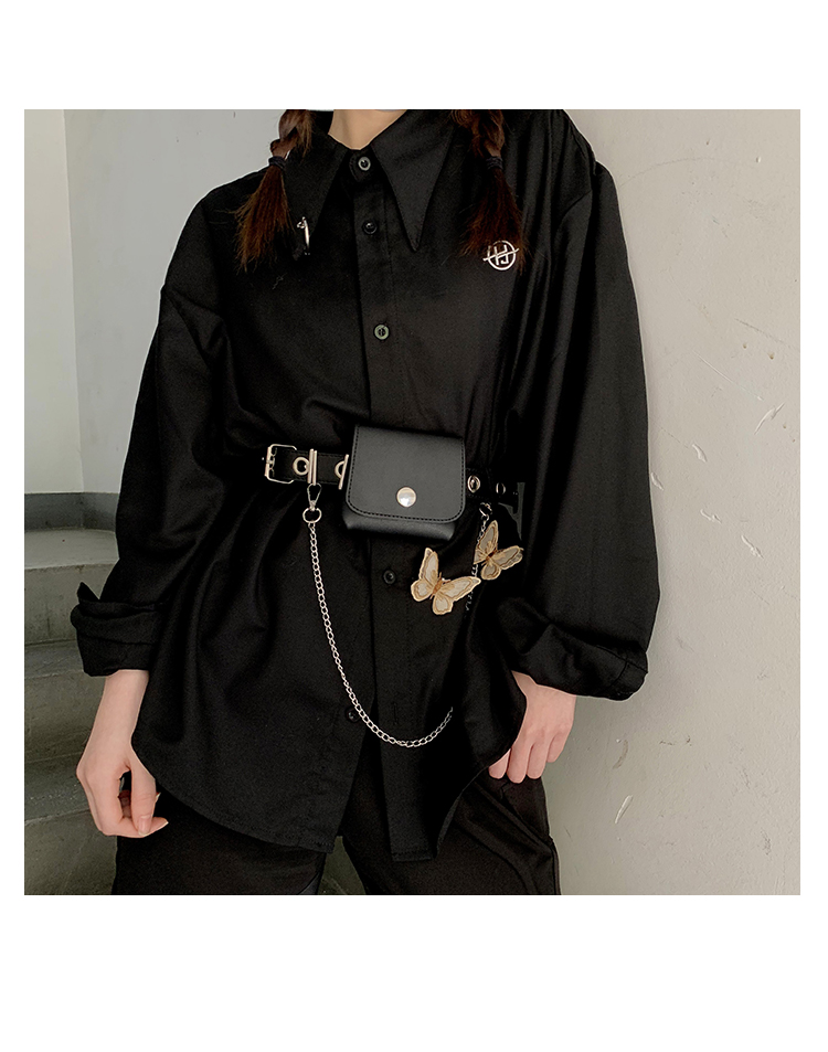 Thắt lưng phối xích và túi đựng đồ phong cách punk 22580