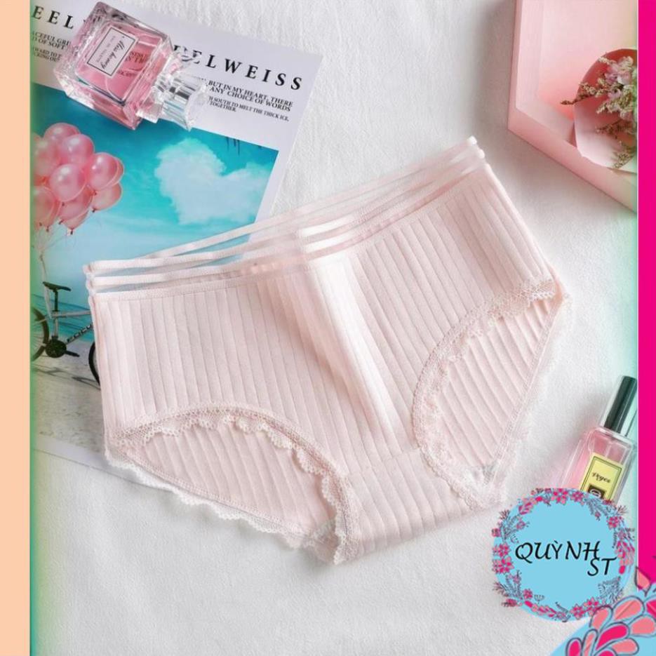 Quần Lót Cotton Tăm Cạp Viền Cao Cấp ❤Quần lót nữ cotton co dãn mềm mịn❤ DL108